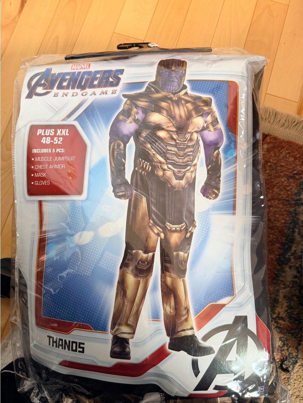Marvel Avengers Endgame Thanos Costume Plus mens big XXL 48-52 Muscle Armor